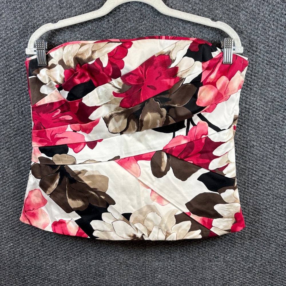 White House Black Market Vibrant Floral crop top sz 14 women’s